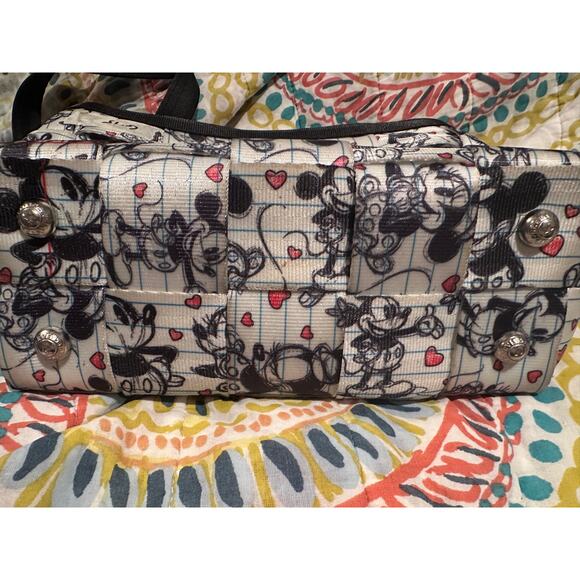 NWOT Disney Harveys Mickey Mouse Loves Minnie Mouse Sketch Seat belt Bag - Picture 6 of 6